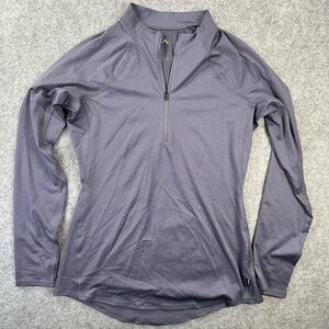 REI Co-op Pullover Womens Small Purple Quarter Zip Mock Neck Long Sleeve Shirt